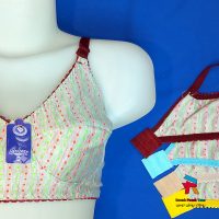 سوتین نخی خالدار ساده ارزان حراجی عمده جینی