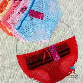 شورت زنانه فانتزی توردار خال دار مودال عمده جینی