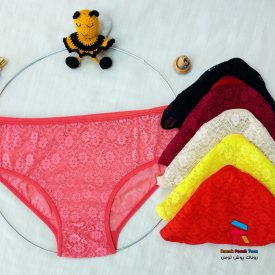 شورت زنانه فانتزی دانتل توری عمده بسته ۱۰ تایی