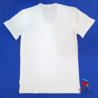 زیرپوش مردانه آستین دار نخی روناک سفید عمده پک ۶ تایی