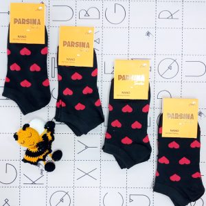 جوراب زنانه مچی زنانه طرح قلبی عمده جینی