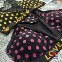 ست نیم تنه و شورت زنانه توپی چند رنگ عمده کلی (بسته ۶ عددی)