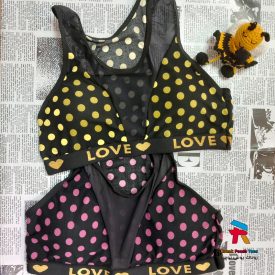 ست نیم تنه و شورت زنانه توپی چند رنگ عمده کلی (بسته ۶ عددی)