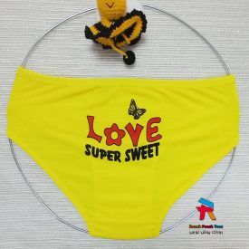 شورت زنانه پشت چاپ طرح لاو LOVE رنگ بندی جینی