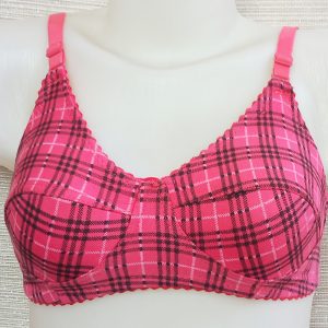 سوتین طرح دار نخ پنبه چهارخونه 12 عددی عمده جینی