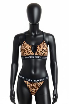 ست نخی زنانه کش پهن پلنگی(۳۰۴۰۸)