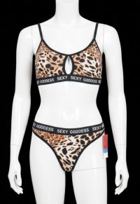 ست نخی زنانه کش پهن پلنگی(بسته ۱۲ عددی)(۳۰۴۰۸)