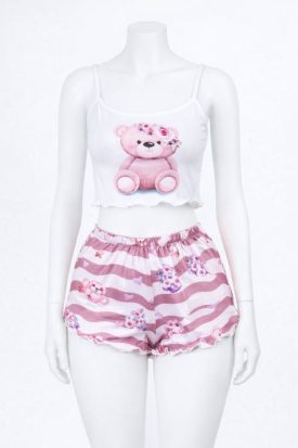 ست تاپ شورت عروسکی  (لباس خواب)(۶۰۰۹۷)